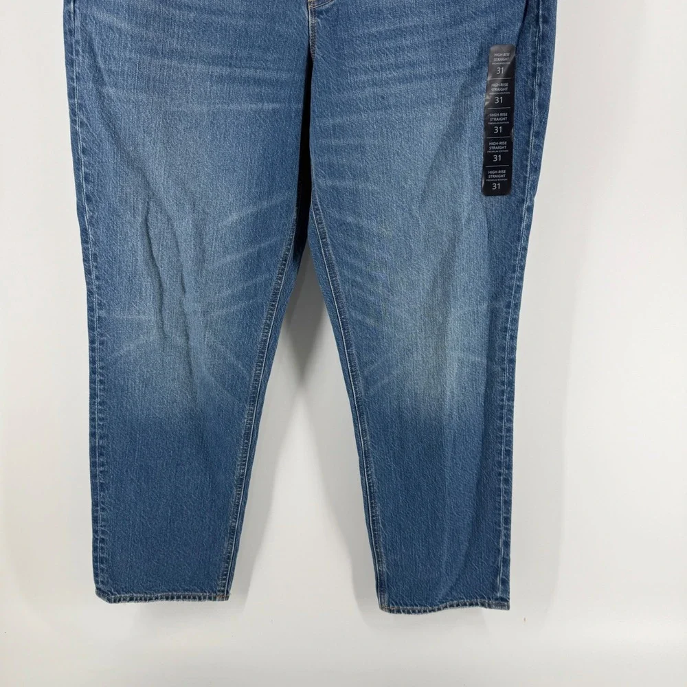 J.Crew High-Rise Straight Premium Edition Jeans Blue Denim Size 31 BT081